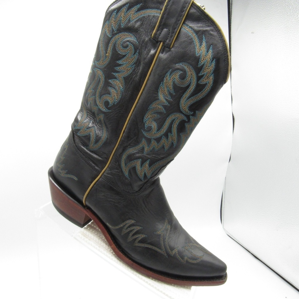 Nocona 2734 Size 9 B Black Western Boots C1C E7